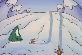 Screenshots from the 1995 Games Animation cartoon Snowballs