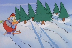 Screenshots from the 1995 Games Animation cartoon Snowballs