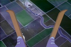 Screenshots from the 1995 Games Animation cartoon Snowballs