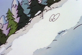 Screenshots from the 1995 Games Animation cartoon Snowballs