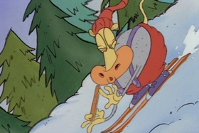 Screenshots from the 1995 Games Animation cartoon Snowballs