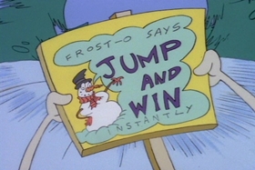 Screenshots from the 1995 Games Animation cartoon Snowballs