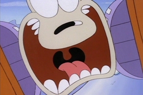 Screenshots from the 1995 Games Animation cartoon Snowballs