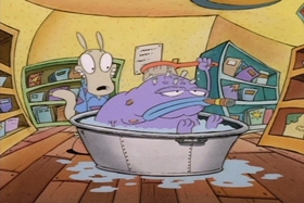 Screenshots from the 1995 Games Animation cartoon Snowballs