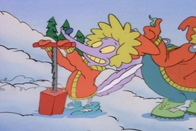 Screenshots from the 1995 Games Animation cartoon Snowballs