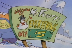 Screenshots from the 1995 Games Animation cartoon Snowballs