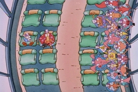 Screenshots from the 1995 Games Animation cartoon I See London, I See France