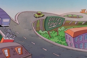 Screenshots from the 1995 Games Animation cartoon I See London, I See France