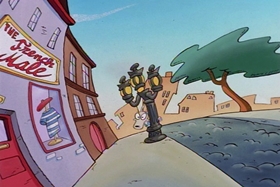 Screenshots from the 1995 Games Animation cartoon I See London, I See France