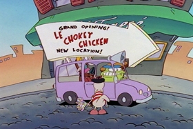 Screenshots from the 1995 Games Animation cartoon I See London, I See France