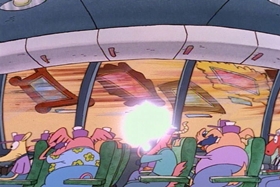 Screenshots from the 1995 Games Animation cartoon I See London, I See France