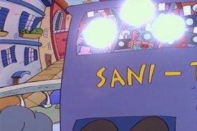 Screenshots from the 1995 Games Animation cartoon I See London, I See France