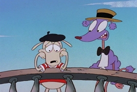 Screenshots from the 1995 Games Animation cartoon I See London, I See France