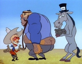Screenshots from the 1995 Games Animation cartoon Galoot Wranglers