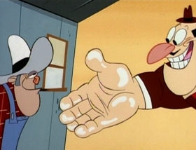 Screenshots from the 1995 Games Animation cartoon Feud for Sale