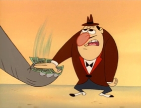 Screenshots from the 1995 Games Animation cartoon Feud for Sale