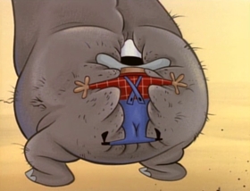 Screenshots from the 1995 Games Animation cartoon Feud for Sale