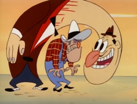 Screenshots from the 1995 Games Animation cartoon Feud for Sale