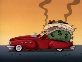 Screenshots from the 1995 Games Animation cartoon Feud for Sale