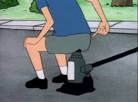 Screenshots from the 1995 Tenth Annual Industries cartoon Spare Me