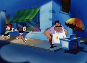 Screenshots from the 1995 Amblin Entertainment cartoon Gimme the Works