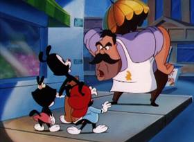 Screenshots from the 1995 Amblin Entertainment cartoon Gimme the Works