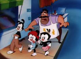 Screenshots from the 1995 Amblin Entertainment cartoon Gimme the Works