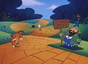 Screenshots from the 1995 Amblin Entertainment cartoon Buttons in Ows