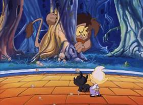 Screenshots from the 1995 Amblin Entertainment cartoon Buttons in Ows