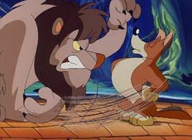 Screenshots from the 1995 Amblin Entertainment cartoon Buttons in Ows