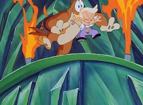 Screenshots from the 1995 Amblin Entertainment cartoon Buttons in Ows