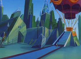 Screenshots from the 1995 Amblin Entertainment cartoon Buttons in Ows