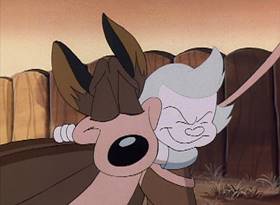 Screenshots from the 1995 Amblin Entertainment cartoon Buttons in Ows