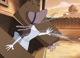 Screenshots from the 1995 Amblin Entertainment cartoon Buttons in Ows