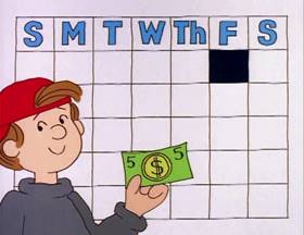 Screenshots from the 1995 Focus Design, Inc. cartoon $7.50 Once a Week