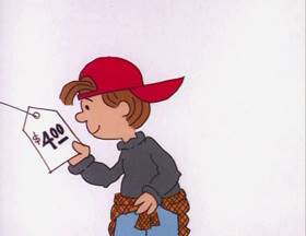 Screenshots from the 1995 Focus Design, Inc. cartoon $7.50 Once a Week