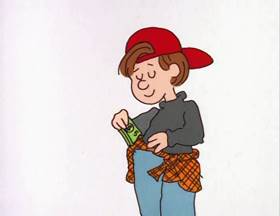 Screenshots from the 1995 Focus Design, Inc. cartoon $7.50 Once a Week