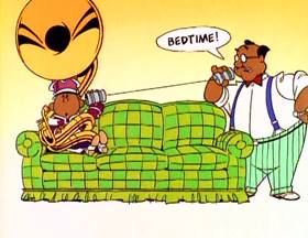 Screenshots from the 1995 Focus Design, Inc. cartoon Where The Money Goes