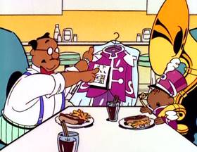 Screenshots from the 1995 Focus Design, Inc. cartoon Where The Money Goes