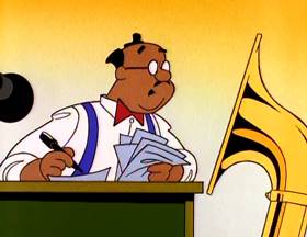 Screenshots from the 1995 Focus Design, Inc. cartoon Where The Money Goes