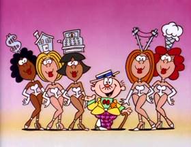 Screenshots from the 1995 Focus Design, Inc. cartoon Tax Man Max