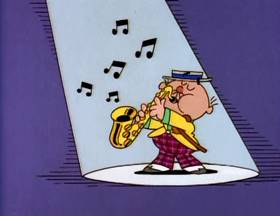 Screenshots from the 1995 Focus Design, Inc. cartoon Tax Man Max