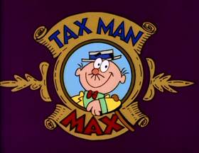 Screenshots from the 1995 Focus Design, Inc. cartoon Tax Man Max