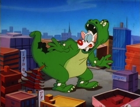 Screenshots from the 1995 Amblin Entertainment cartoon Tokyo Grows