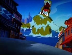 Screenshots from the 1995 Amblin Entertainment cartoon Tokyo Grows