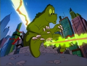 Screenshots from the 1995 Amblin Entertainment cartoon Tokyo Grows