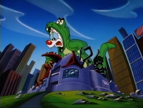 Screenshots from the 1995 Amblin Entertainment cartoon Tokyo Grows