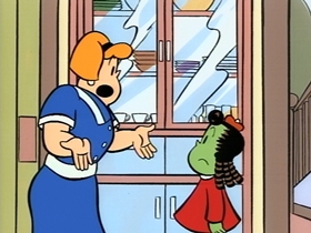 Screenshots from the 1995 CINAR cartoon Green Girl