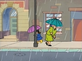 Screenshots from the 1995 CINAR cartoon Rainy Day