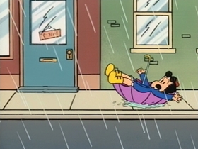 Screenshots from the 1995 CINAR cartoon Rainy Day
